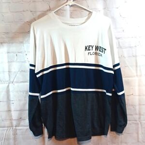 Y2K Exist Classic Men's Crew Neck Key West Beach Long Sleeve  Shirt Sz M